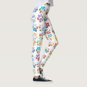 Kleurige hondenpootafdrukken leggings (Rechts)