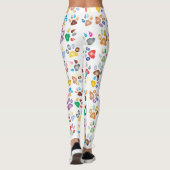 Kleurige hondenpootafdrukken leggings (Achterkant)