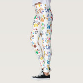Kleurige hondenpootafdrukken leggings (Links)