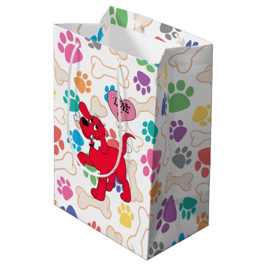 Kleurige Hondenpoten  Medium Cadeauzakje (Achterkant Gekanteld)