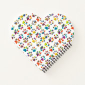 Kleurige Hondpootjes Notitieboek    (Achterkant)