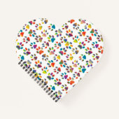 Kleurige Hondpootjes Notitieboek    (Voorkant)