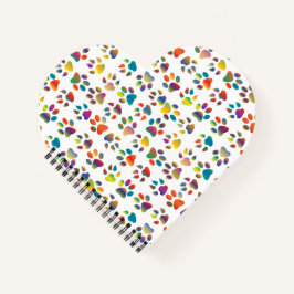 Kleurige Hondpootjes Notitieboek   