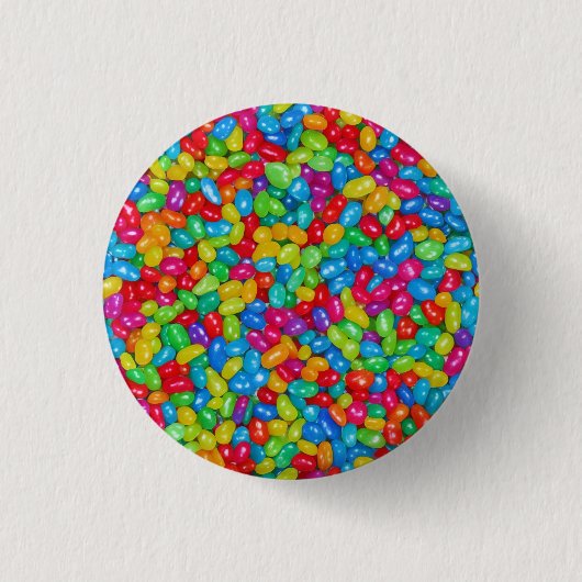 Kleurige jelly bean knoop ronde button 3,2 cm (Voorkant)