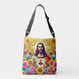 Kleurige Jezus tas! Crossbody Tas
