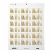 Kleurige Kerstboom Goud Etiket (Full Sheet)