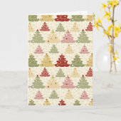 Kleurige kerstboom kaart (Gele Bloem)