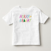 Kleurige Kerstboom Merry & Bright Kinder Shirts (Voorkant)