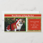 Kleurige kerstgroeten aangepaste foto gepersonalis feestdagenkaart (Voorkant)
