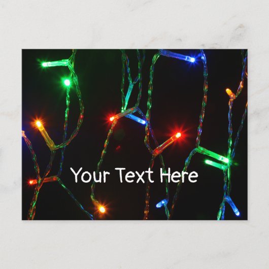  kleurige kerstverlichting briefkaart (Voorkant)