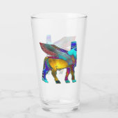 Kleurige Lamassu Glas Cup (Achterkant)