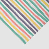Kleurige lijnen verticale strepen aangepaste naam tissuepapier (Detail)