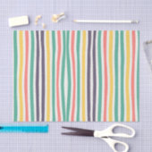 Kleurige lijnen verticale strepen aangepaste naam tissuepapier (Craft)