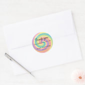 Kleurige Lollypop Bedankt Ronde Sticker (Envelop)