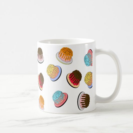 Kleurige Mini Donut Patroon Mok (Rechts)