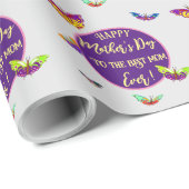 Kleurige Moederdaggroeten met vlinders Cadeaupapier (Rol Hoek)