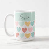 Kleurige mok met liefde en harten (Links)