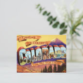Kleurige Oude Colorado Groet Briefkaart (Staand voorkant)