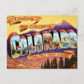 Kleurige Oude Colorado Groet Briefkaart (Voorkant)