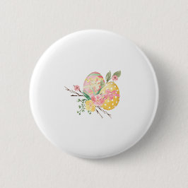 Kleurige Paasei Knoop Ronde Button 5,7 Cm