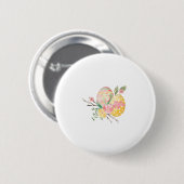 Kleurige Paasei Knoop Ronde Button 5,7 Cm (Voorkant /achterkant)