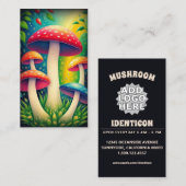 kleurige paddenstoelen visitekaartje (Voorkant / Achterkant)