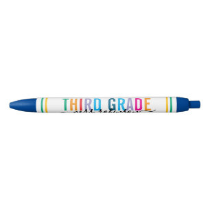 Kleurige pen voor een leerkracht in de derde klas