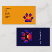 KLEURIGE POOT,oranje Visitekaartje (Voorkant / Achterkant)