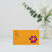 KLEURIGE POOT,oranje Visitekaartje (Staand voorkant)