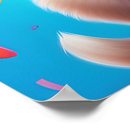 Kleurige Puppies en Bloemen Kindermuurposter Poster (Hoek)