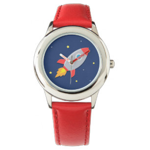 Kleurige Raket, Buitenruimte, Voor Kinderen Horloge