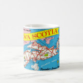 Kleurige Retro Nova Scotia Kaart Mok (Center)