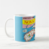 Kleurige Retro Nova Scotia Kaart Mok (Links)
