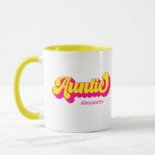 Kleurige Retro Tante Custom Naam Mok (Links)
