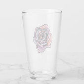 Kleurige Roos Bloem Glas (Achterkant)