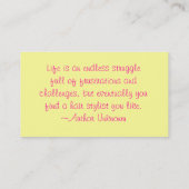 kleurige schaar, haarstylist; visitekaartje (Achterkant)