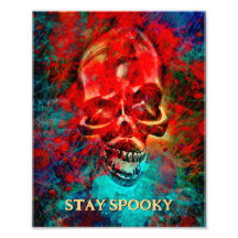 Kleurige schedel. Blijf Spooky