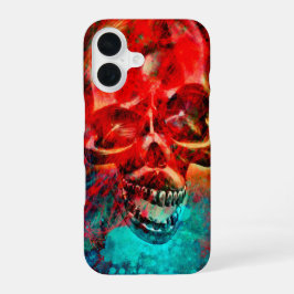 Kleurige schedel iPhone 16 hoesje
