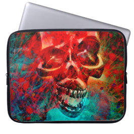 Kleurige schedel laptop sleeve