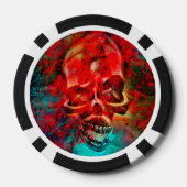 Kleurige schedel poker chips (Achterkant)