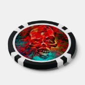 Kleurige schedel poker chips (Enkel)