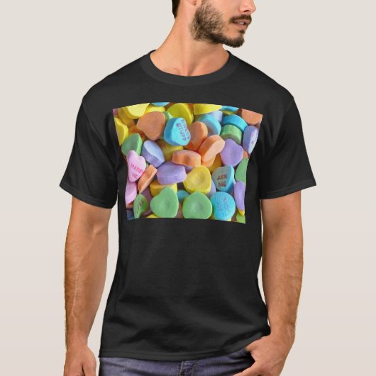 Kleurige Snoep Harten T-shirt (Voorkant)