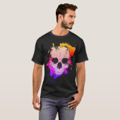 Kleurige Spatelschedel T-shirt (Voorkant volledig)