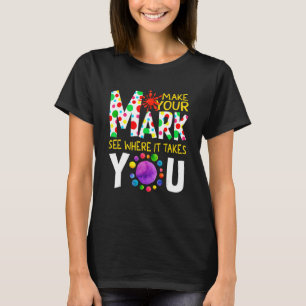 Kleurige Stippen Dag Maak Je Merk Zie Waar Het Je T-shirt