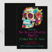 Kleurige Suiker Schedel Dag van de Doden Calaveras Kaart (Voorkant / Achterkant)
