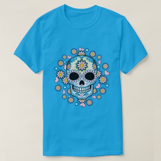 Kleurige Suiker Schedel T-shirt (Design voorkant)