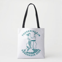 Kleurige Theremin Kamp Kunst in Deens Tote Bag