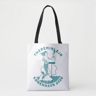 Kleurige Theremin Kamp Kunst in Deens Tote Bag
