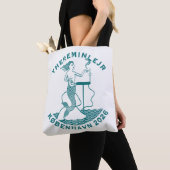 Kleurige Theremin Kamp Kunst in Deens Tote Bag (Dichtbij)