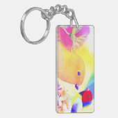 Kleurige Tie-Dye Vogels Sleutelhanger (Voorkant Links)